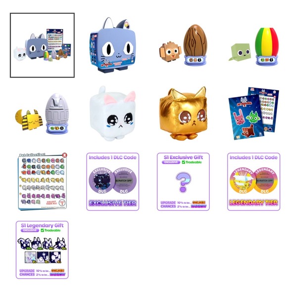 Roblox Pet Simulator X Collector Pack bundle w/DLC codes BRAND NEW in hand Gray - Picture 2 of 5